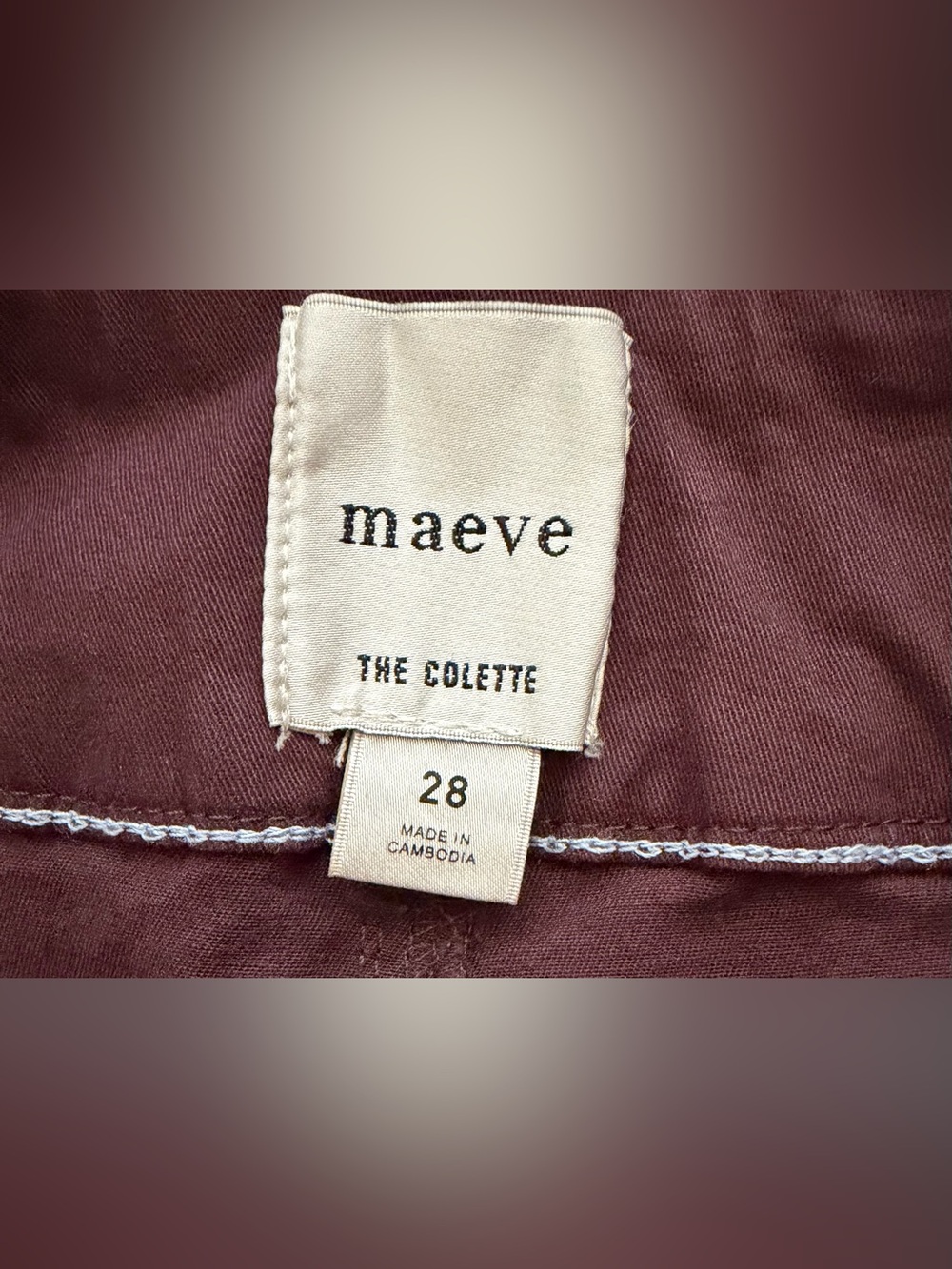 Maeve The Colette Wide Leg Pants in Deep Plum Brown size 28 - Picture 5 of 5